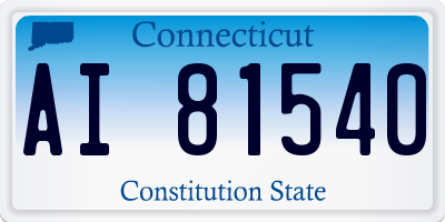 CT license plate AI81540