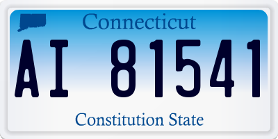 CT license plate AI81541