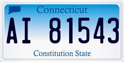 CT license plate AI81543