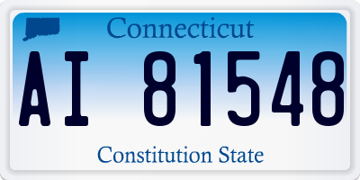 CT license plate AI81548