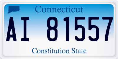 CT license plate AI81557