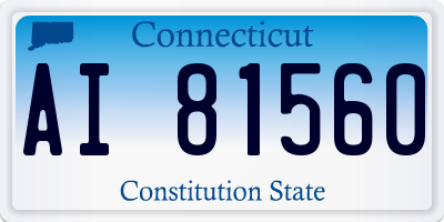 CT license plate AI81560