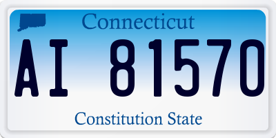 CT license plate AI81570