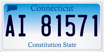 CT license plate AI81571