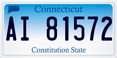 CT license plate AI81572
