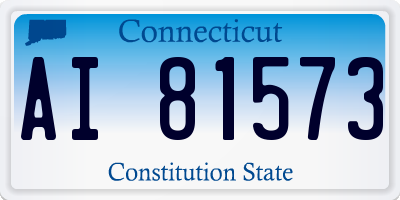 CT license plate AI81573