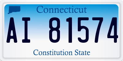 CT license plate AI81574