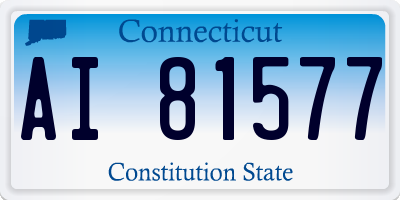 CT license plate AI81577