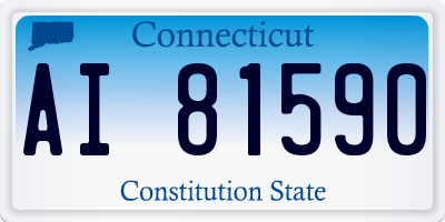 CT license plate AI81590