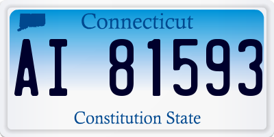 CT license plate AI81593