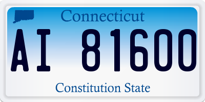 CT license plate AI81600