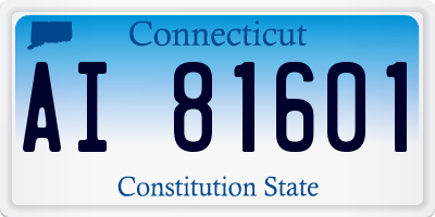 CT license plate AI81601