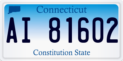 CT license plate AI81602