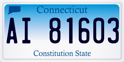 CT license plate AI81603