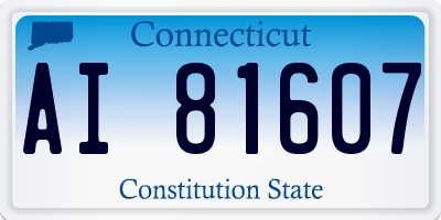 CT license plate AI81607