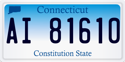 CT license plate AI81610