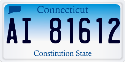 CT license plate AI81612