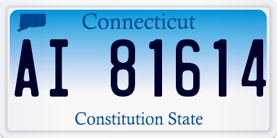 CT license plate AI81614