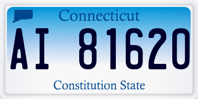 CT license plate AI81620