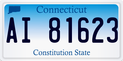 CT license plate AI81623