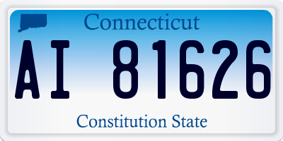 CT license plate AI81626