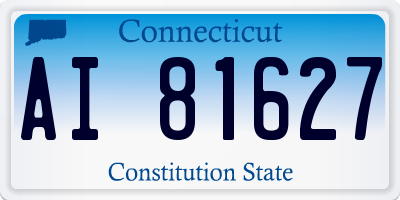 CT license plate AI81627