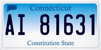 CT license plate AI81631