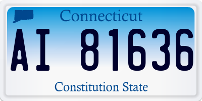 CT license plate AI81636
