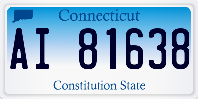 CT license plate AI81638