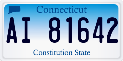CT license plate AI81642
