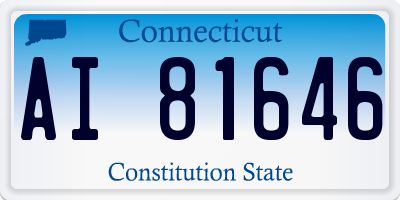 CT license plate AI81646