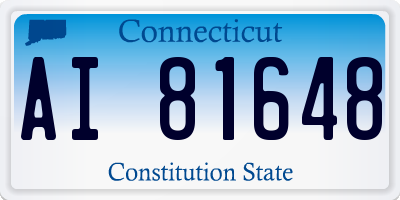 CT license plate AI81648