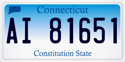 CT license plate AI81651
