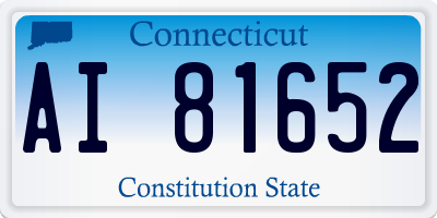 CT license plate AI81652