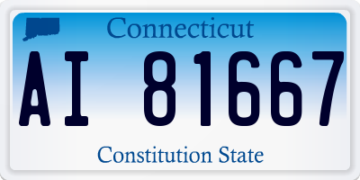 CT license plate AI81667