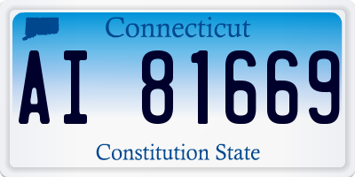 CT license plate AI81669