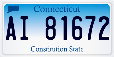 CT license plate AI81672