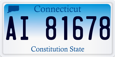 CT license plate AI81678