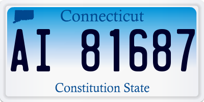 CT license plate AI81687