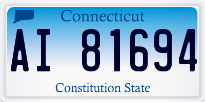 CT license plate AI81694