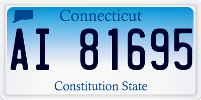 CT license plate AI81695