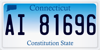 CT license plate AI81696
