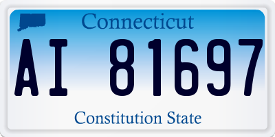 CT license plate AI81697
