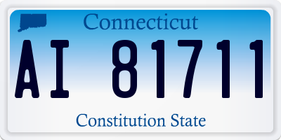 CT license plate AI81711