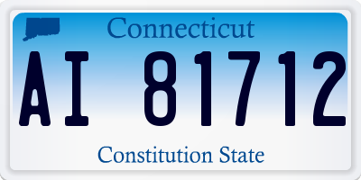 CT license plate AI81712