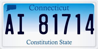 CT license plate AI81714