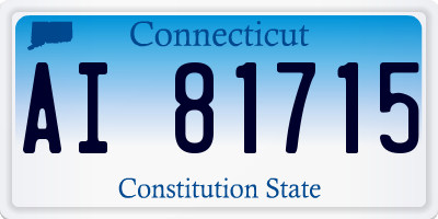 CT license plate AI81715