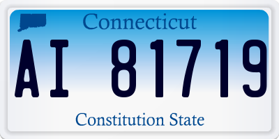 CT license plate AI81719