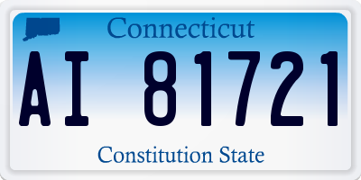 CT license plate AI81721