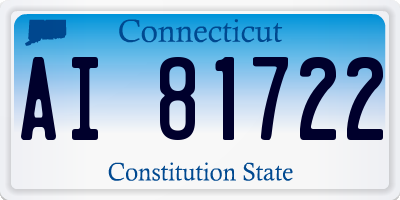 CT license plate AI81722